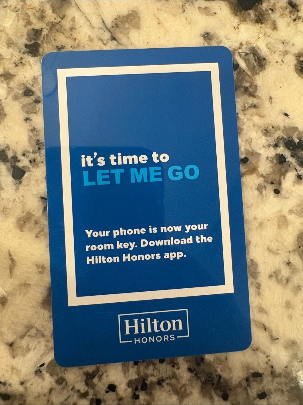 Hilton Honors Blue Promotional Art Print - LET ME GO